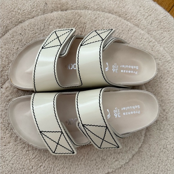 Proenza Schouler White Sandals with Geometric Stitching - Picture 3 of 3